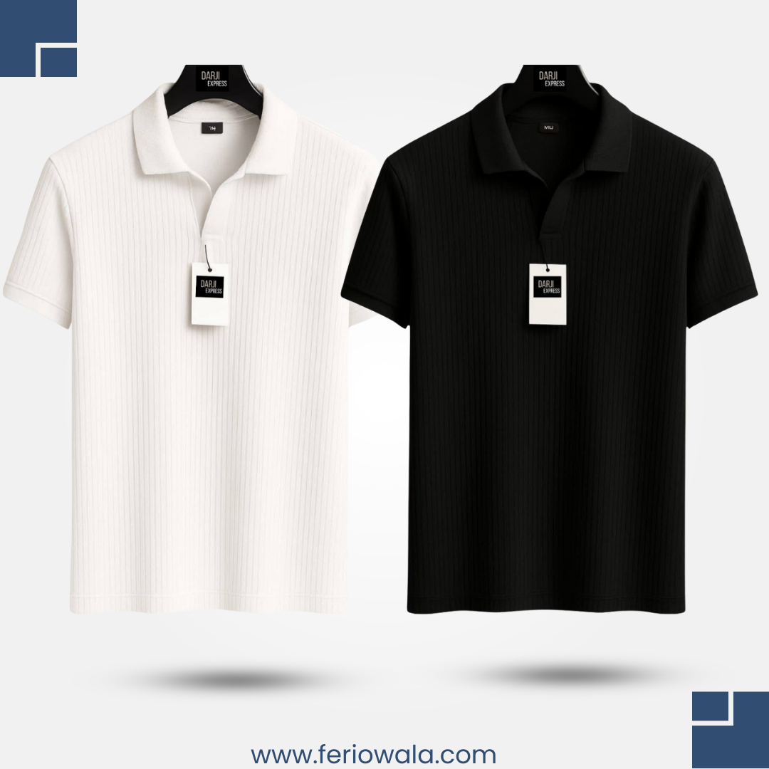 Polo T Shirt Combo Black + White